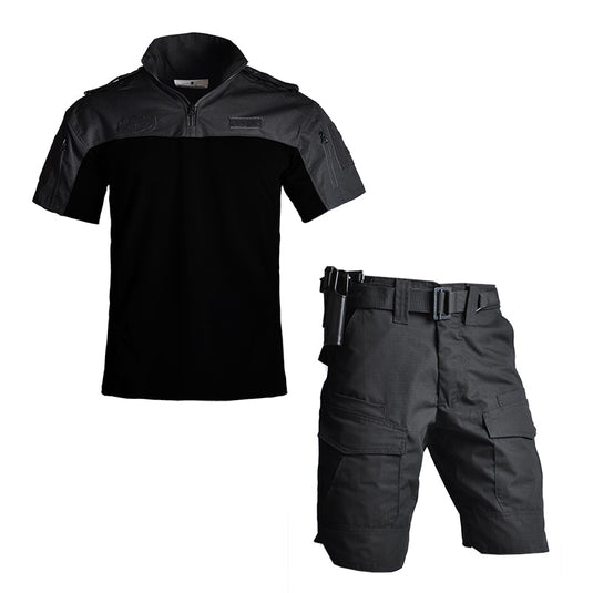 Men's Cotton Multi-Pocket Casual Short Sleeve Shirt + Short Pants - Old Dog Trading