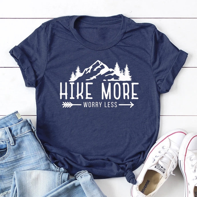 Hike More Worry Less T-shirts - Old Dog Trading