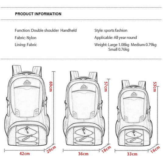 Multi Pockets 30L-70L Capacity Outdoor Waterproof Backpack - Old Dog Trading