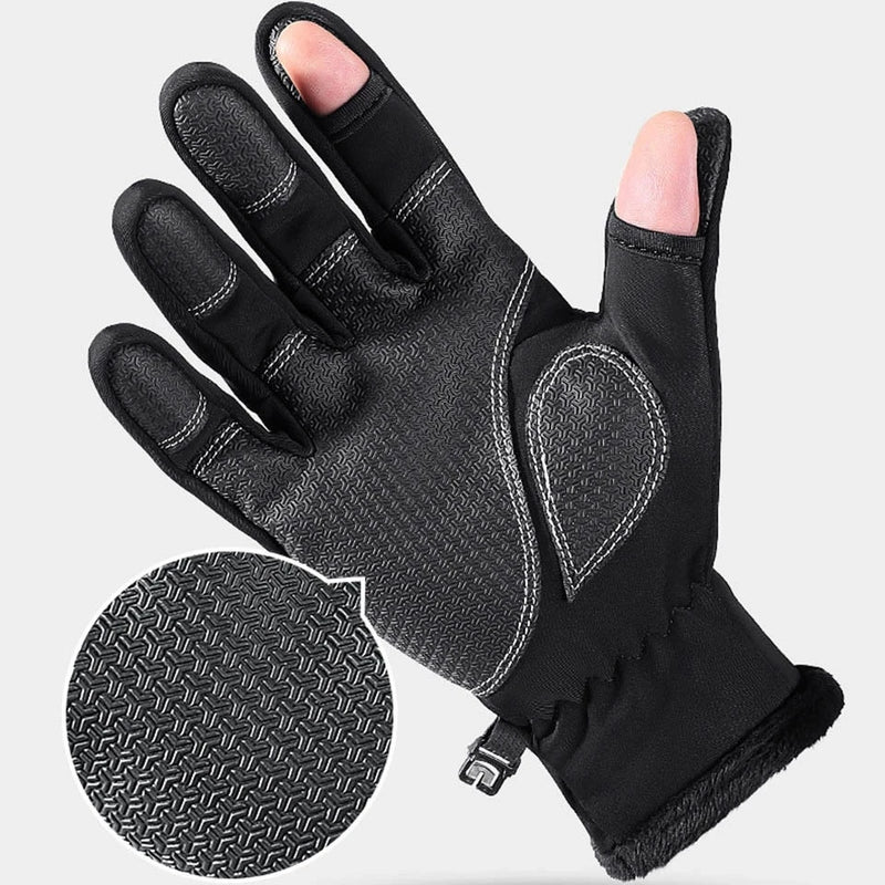 Load image into Gallery viewer, Insulated Fishing Gloves 2-Finger Flip Gloves Non-Slip Waterproof - Old Dog Trading
