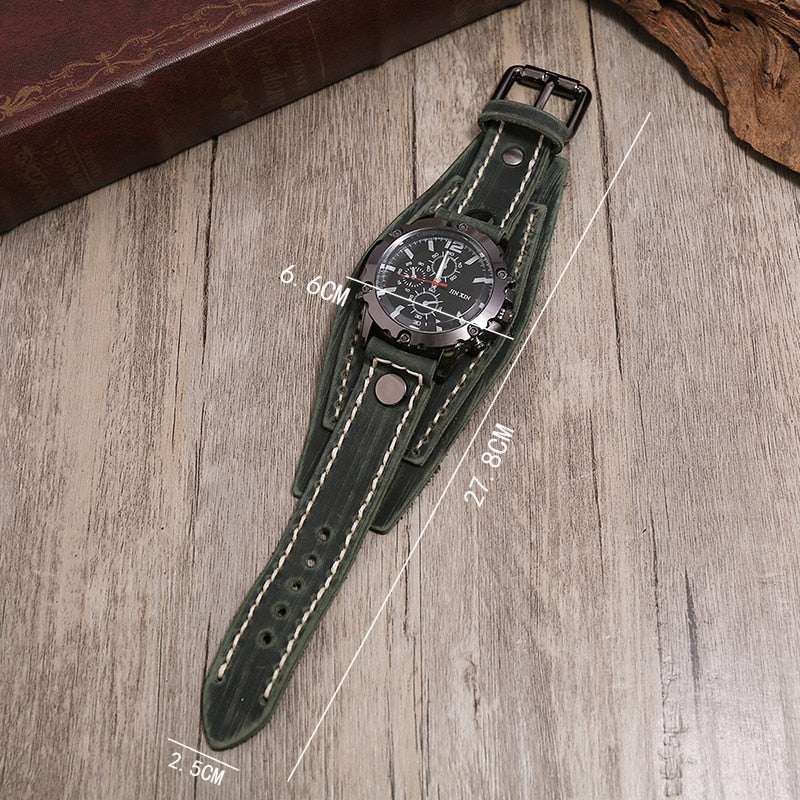 Chargez l&#39;image dans la visionneuse de la galerie, Jessingshow Men&#39;s Quartz Luxury Wristwatch w/Leather Band - Old Dog Trading
