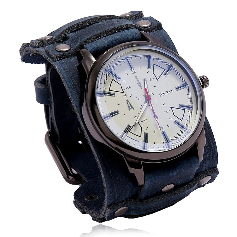 Chargez l&#39;image dans la visionneuse de la galerie, Jessingshow Men&#39;s Quartz Luxury Wristwatch w/Leather Band - Old Dog Trading
