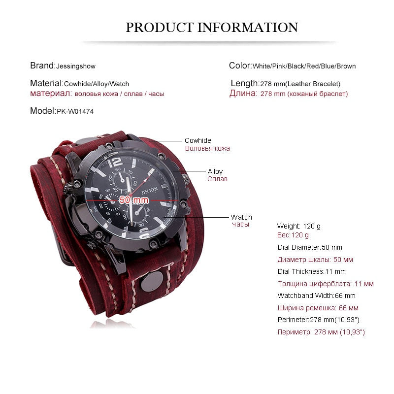 Carregue imagem no visualizador da galeriaJessingshow Men&#39;s Quartz Luxury Wristwatch w/Leather Band - Old Dog Trading
