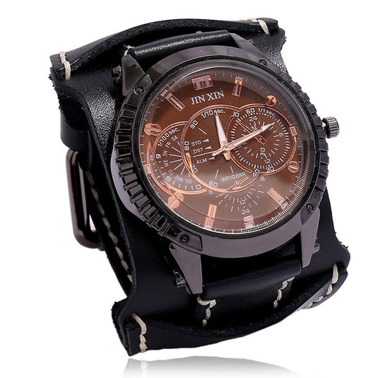 Jessingshow Men's Quartz Luxury Wristwatch w/Leather Band - Old Dog Trading