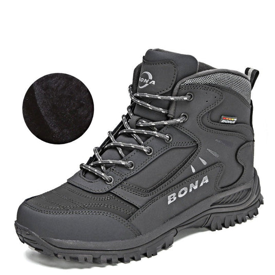 BONA Warm Winter Leather Boots for Men - Old Dog Trading