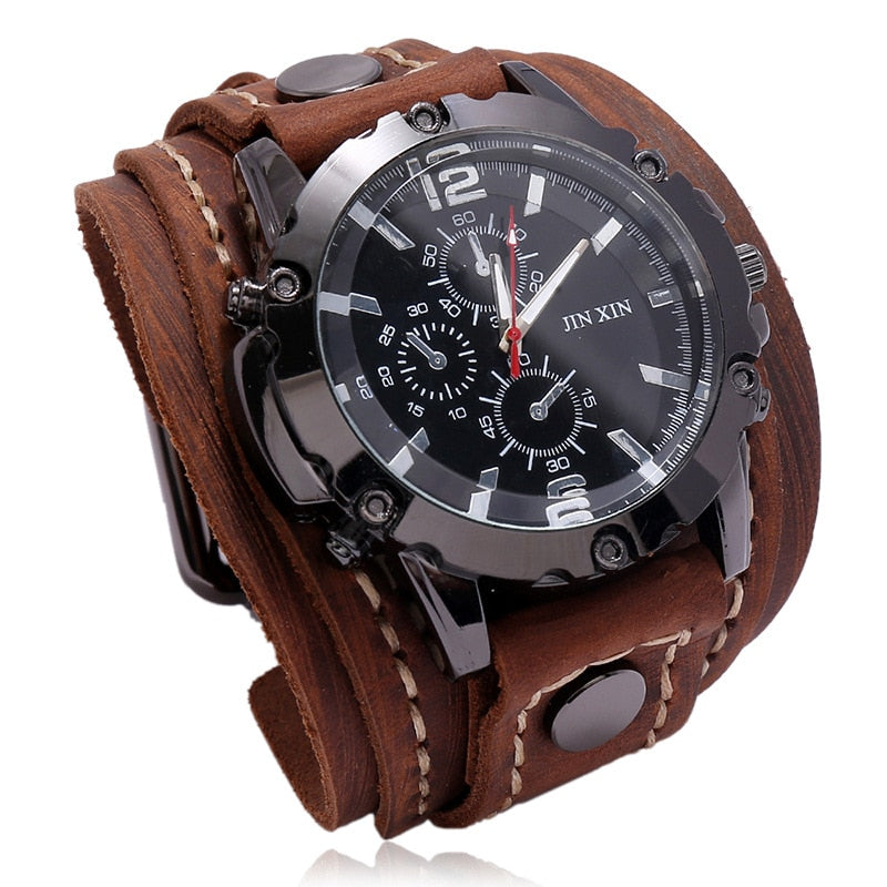 Load image into Gallery viewer, Jessingshow Men&#39;s Quartz Luxury Wristwatch w/Leather Band - Old Dog Trading
