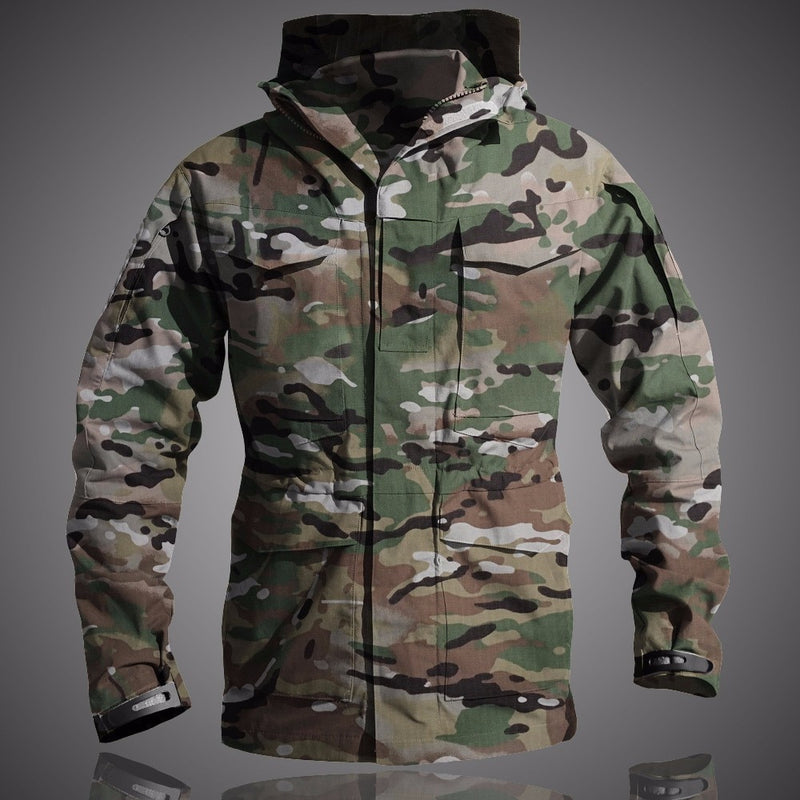Load image into Gallery viewer, Men&#39;s Camo Waterproof Multi-Pocket Outdoor Camping Coat - Old Dog Trading
